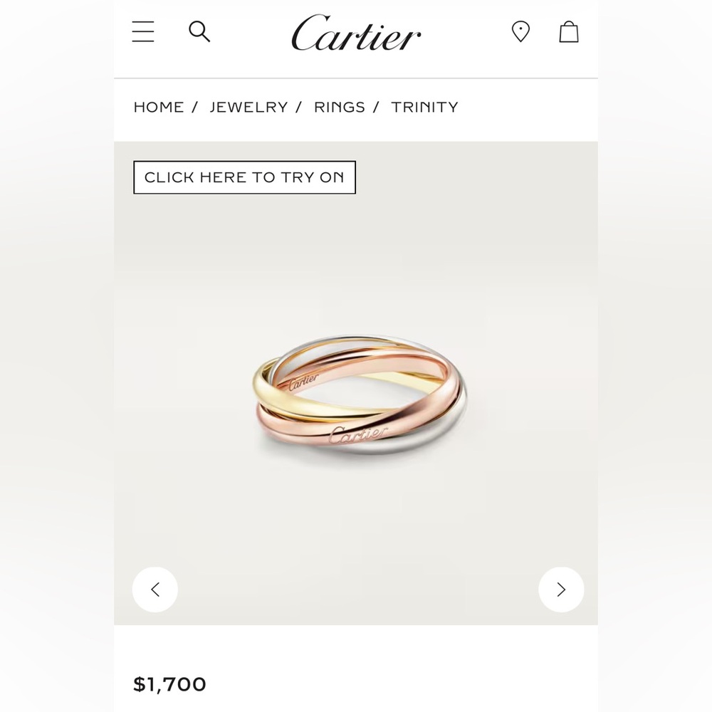Cartier Trinity Ring Small Model, 52- US 6 - Picture 2 of 4